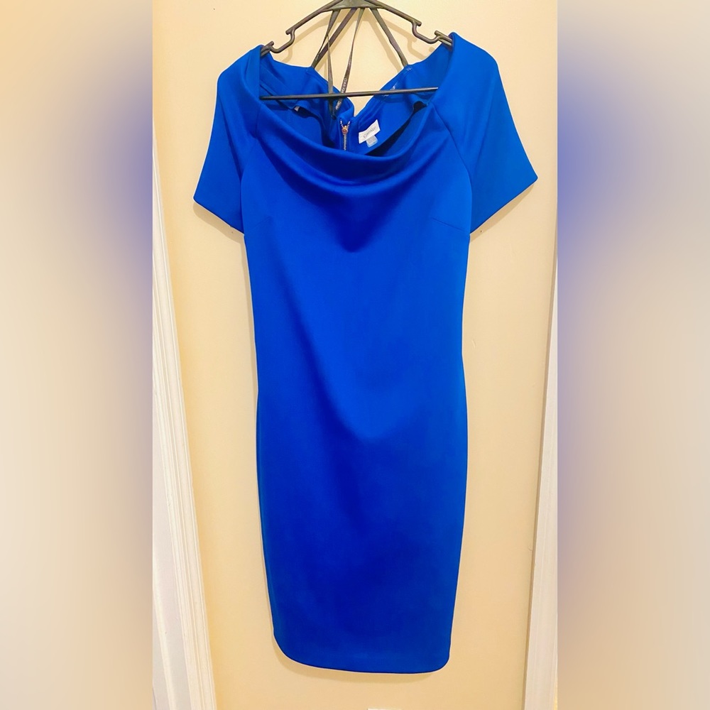Off shoulder Royal/Cobalt Blue formal dress